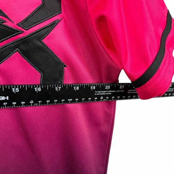 Excision Neon Pink Black Headbanger Stitched M Baseball Jersey EDM Music Rave - Picture 2 of 8
